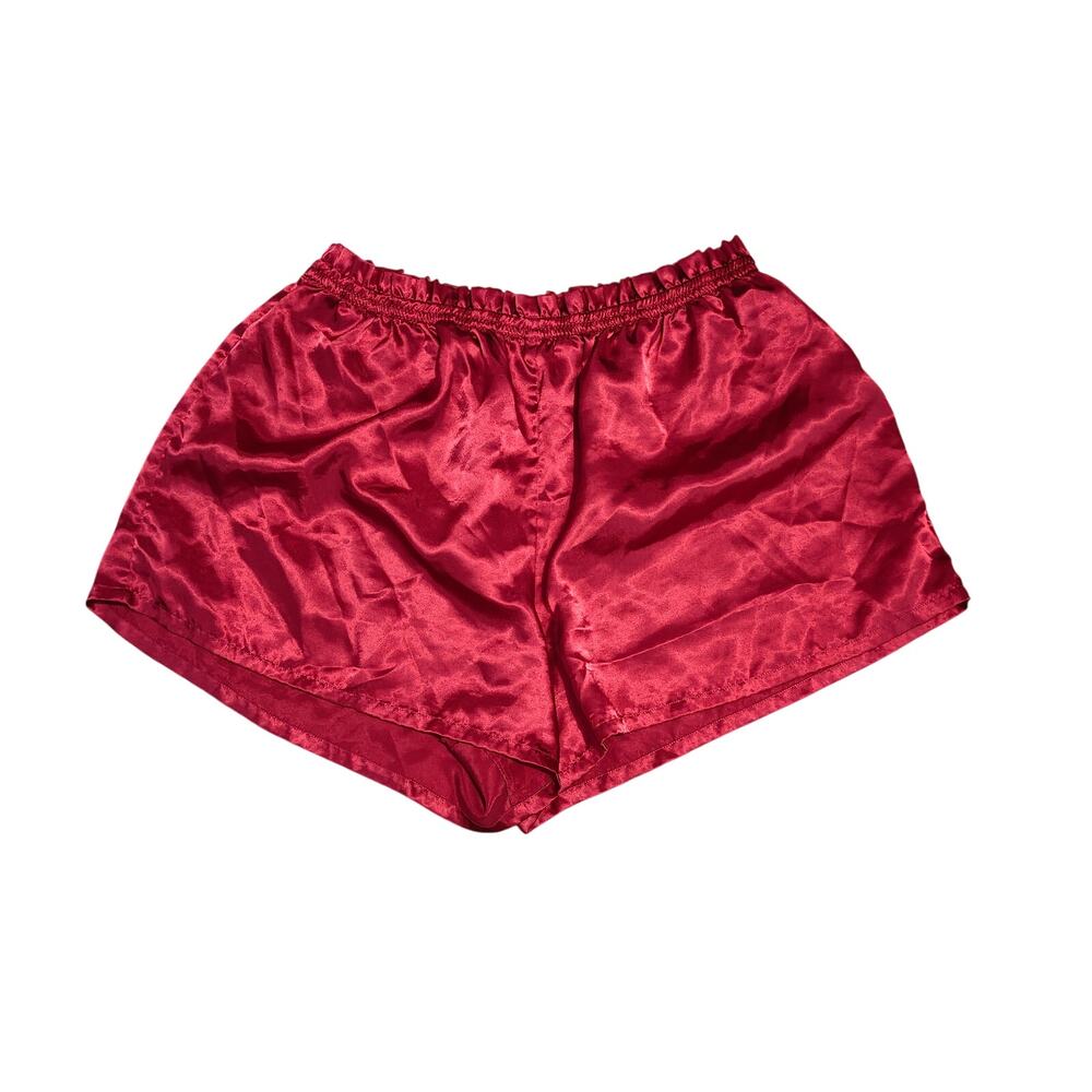 Vintage Victoria’s Secret Red Satin Sleep Shorts Gold Label Large